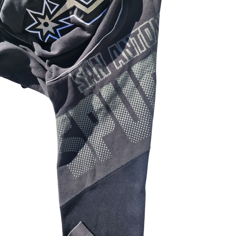 Adidas San Antonio Spurs NBA Hoodie Mens Small Black Raglan Sleeve Sweatshirt - Picture 4 of 7